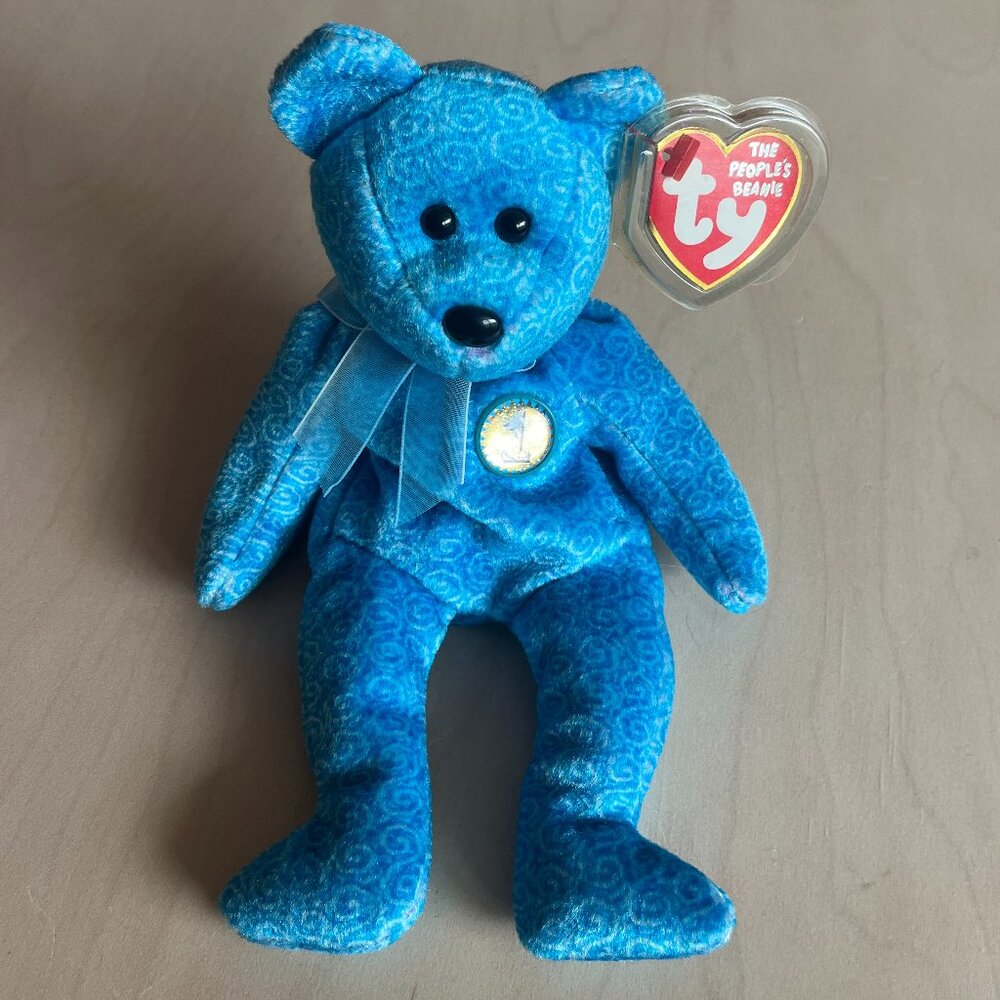 🔥3/$20 - Vintage TY Beanie Baby – Classy the Bear (2001) – EUC with tag